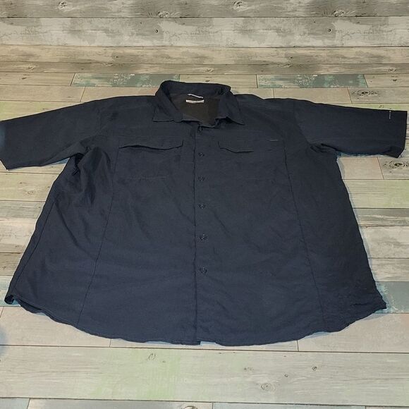 Columbia Blue Button Down Size 2XT - Picture 1 of 6